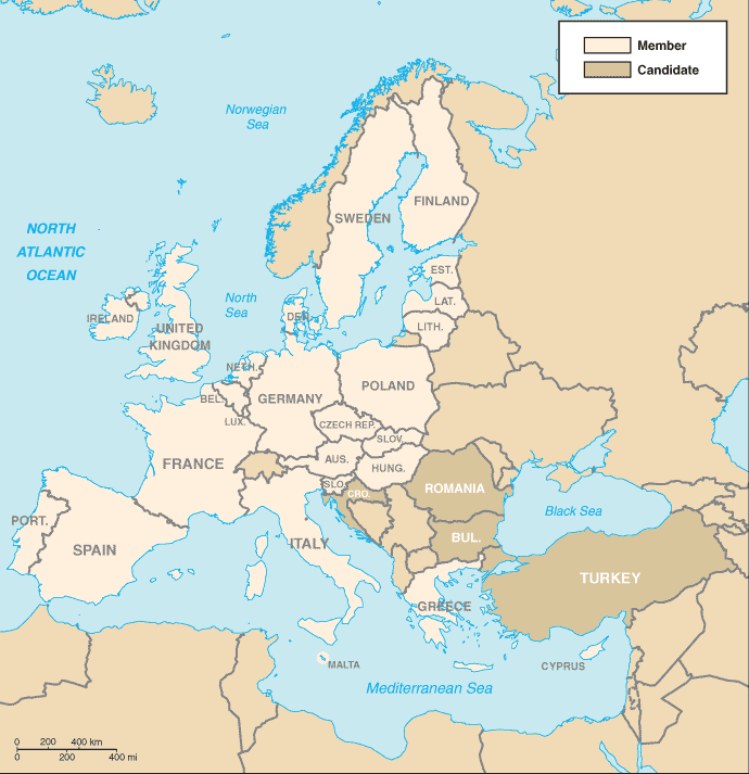 Map of European Union